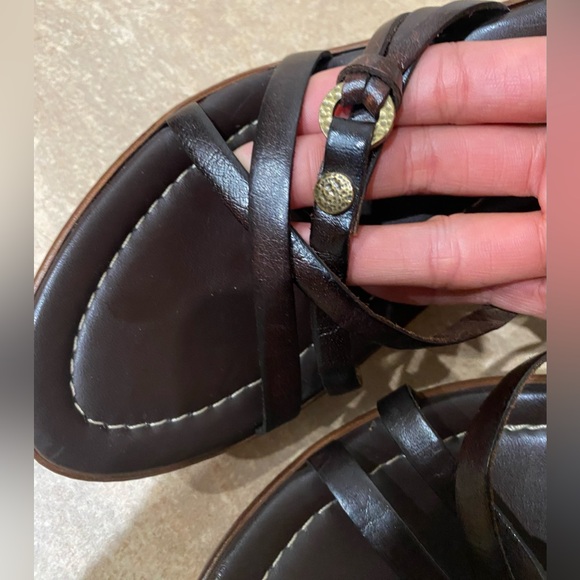 Nine West Cork Wedge Lightweight Strappy Leather Sandals Made In Italy Sz8 - Picture 9 of 13